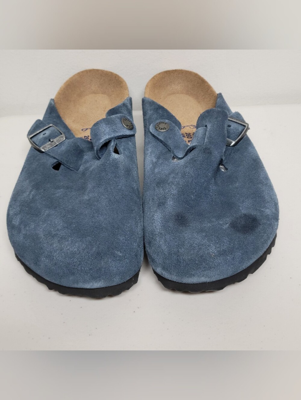 Birkenstock Boston Suede Soft Footbed Clogs Size 40-L9-M7. - Picture 9 of 11